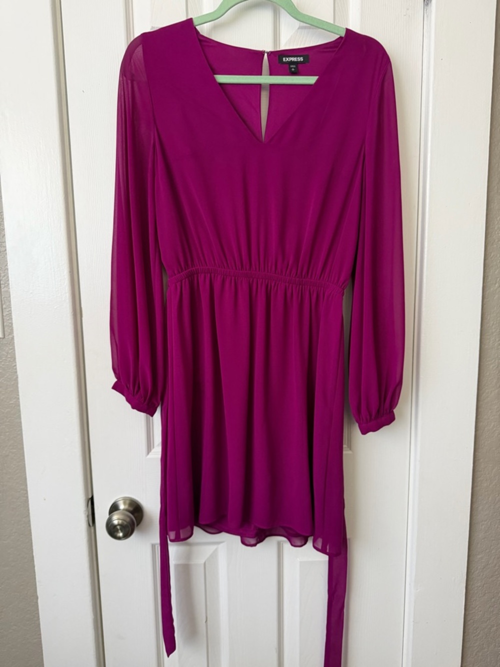 Express Fuchsia/Pink Sleeveless Dress Top